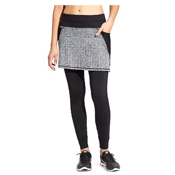 Athleta Reflective Geo 2 in 1 Power Peak Legging M